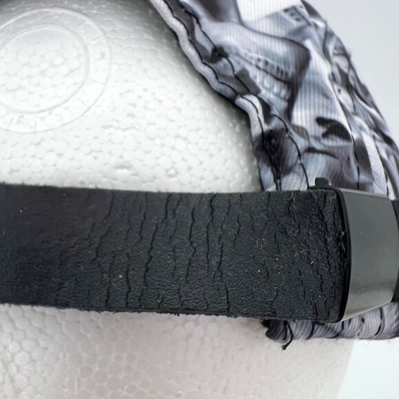 Entree LS Authentic Skull Print 5-Panel Cap Hat Adjustable Leather Strap - Picture 13 of 16